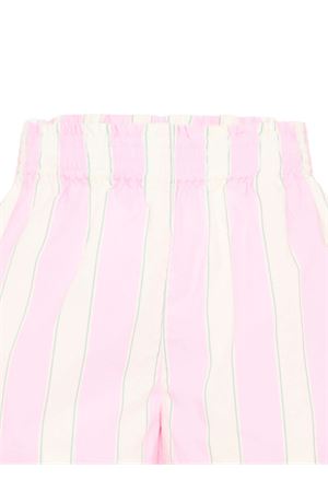Shorts in nylon rosa con motivo a righe SAINT BARTH KIDS | MEA00100897L